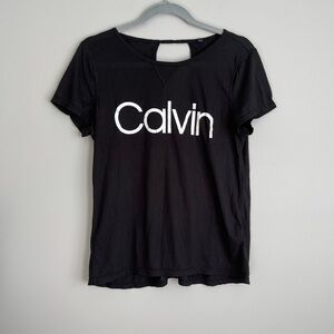 Calvin Klein Black Logo Performance Workout Top